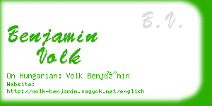 benjamin volk business card